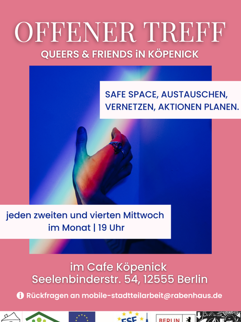 Bildvergrößerung: Plakat Offener Treff - Queers & Friends in Köpenick