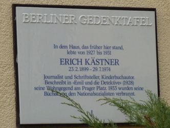 Gedenktafel für Erich Kästner, 26.11.2012, Foto: KHMM