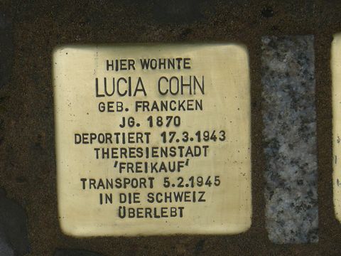 Stolperstein für Lucia Cohn
