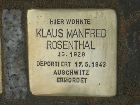 Stolperstein für Klaus Manfred Rosenthal