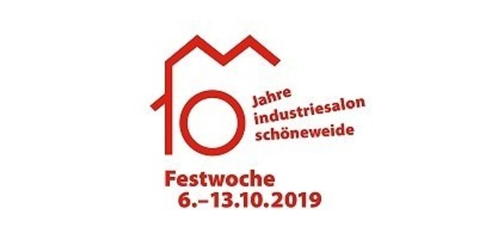 Logo für 10 Jahre Industriesalon Schöneweide