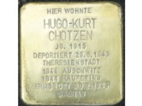 Bildvergrößerung: Stolperstein Hugo-Kurt Chotzen