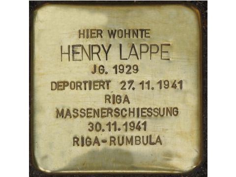 Stolperstein Henry Lappe 