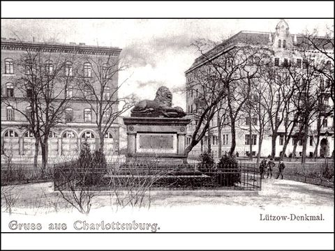 Kriegerdenkmal am Lützow, Postkarte um 1910