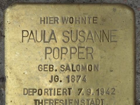 Stolperstein Paula Susanne Popper, Foto:H.-J. Hupka