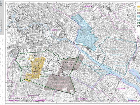 Bildvergrößerung: Sanierungsgebiete / Gebiete der Städtebauförderung in Friedrichshian-Kreuzberg, 11.05.2022