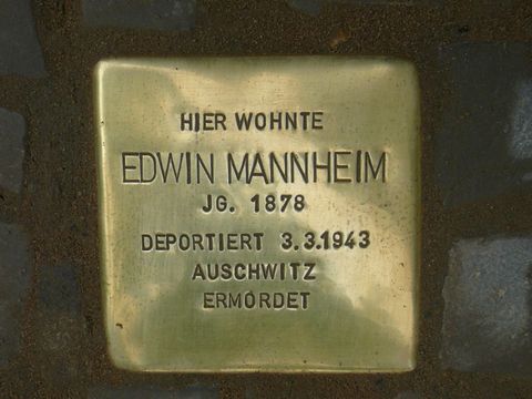 Stolperstein für Edwin Mannheim
