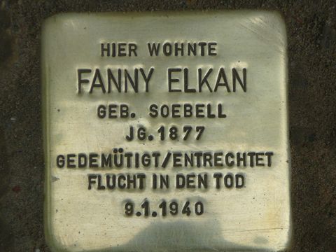 Stolperstein für Fanny Elkan