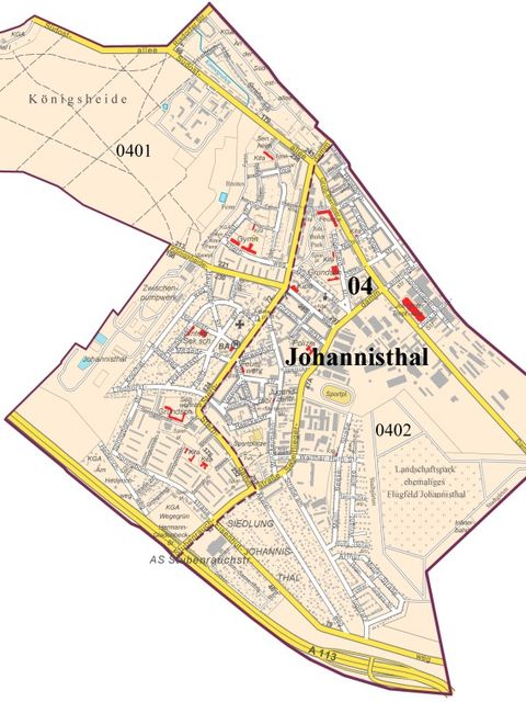 Bildvergrößerung: Karte Bezirksregion Johannisthal