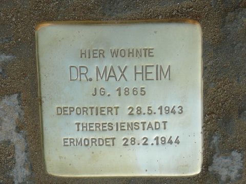 Stolperstein für Dr. Max Heim