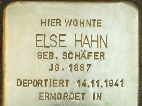 Stolperstein Else Hahn, 2014