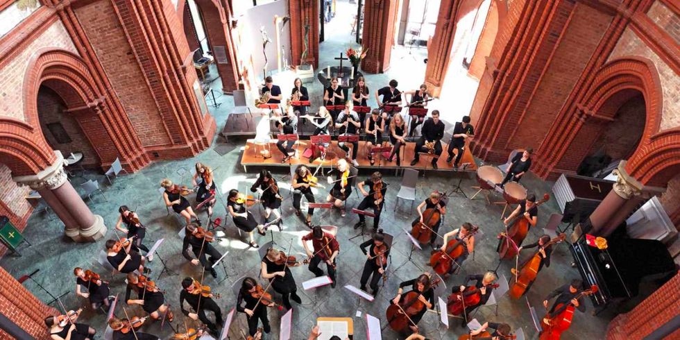Ein Blick auf das Jugendorchester der Musikschule.