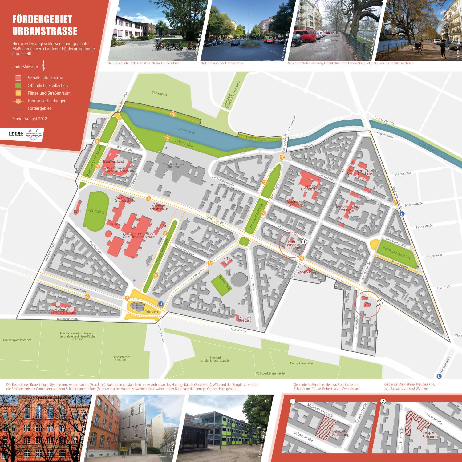 Bildvergrößerung: Fördergebiet Urbanstraße, Flyer-Karte (August 2022)