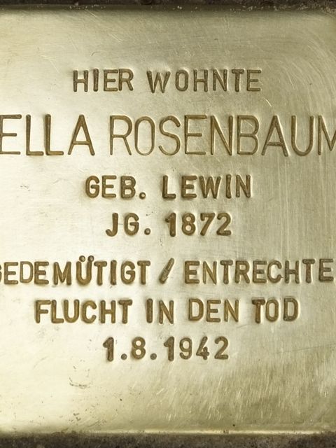 Stolperstein Ella Rosenbaum, Foto:H.-J. Hupka, 2014