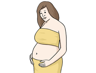 Illustration einer schwangeren Frau