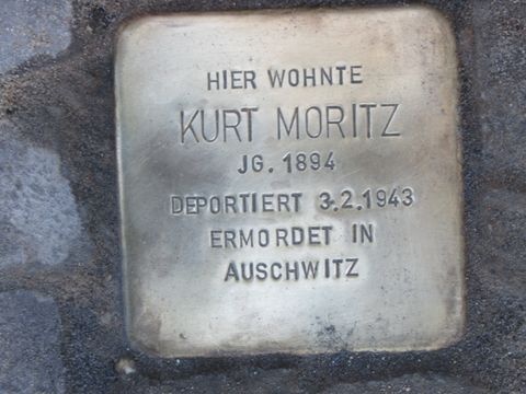 Stolperstein Kurt Moritz, Foto: F. Siebold