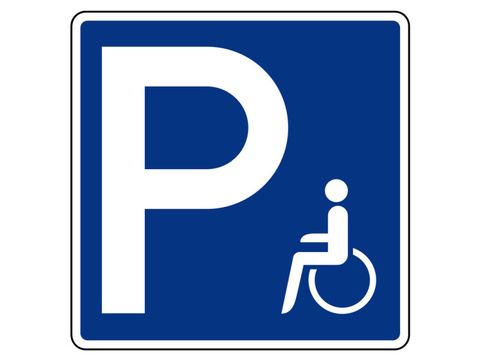 Schild Parkplatz für Behinderte