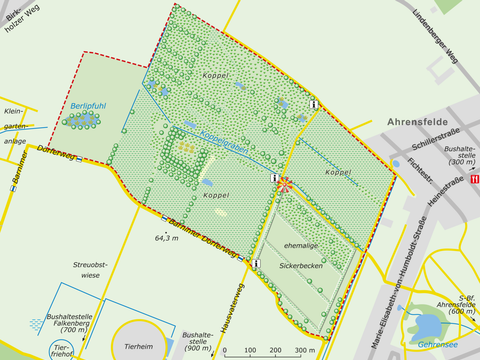 Bildvergrößerung: Karte des NSG und NATURA 2000-Gebiet Falkenberger Rieselfelder