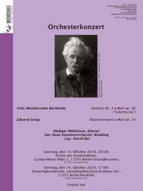 Plakat Orchesterkonzert NKW Herbst 2018