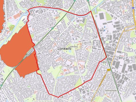 Die Karte zeigt die Erhaltungsverordnungsgebiete nach § 172 BauGB in der Bezirksregion Lankwitz