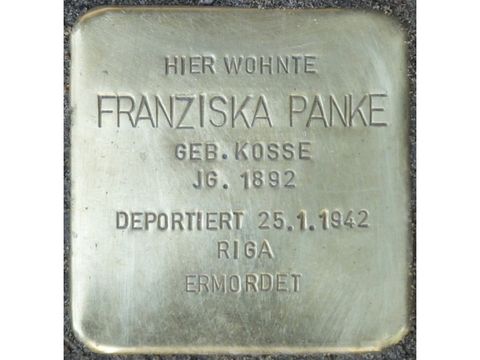 Stolperstein Franziska Panke