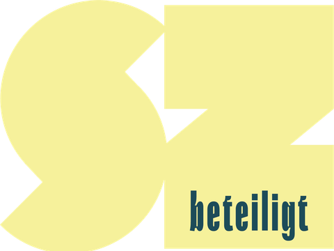 Logo des Raums für Beteiligung Steglitz-Zehlendorf (ohne Rand, gelb/blau)