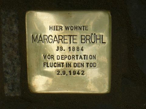 Stolperstein für Margarete Brühl
