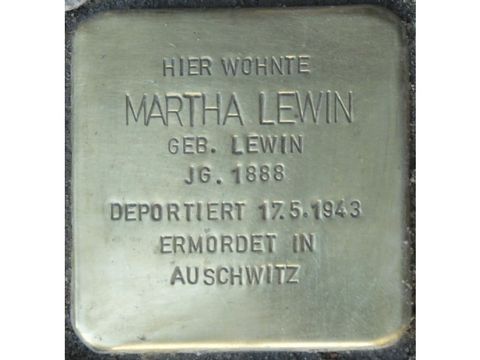 Stolperstein Martha Lewin