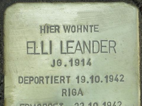 Stolperstein Elli Leander, 2014