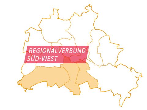 Bildvergrößerung: Umrisskarte Regionalverbund Süd-West