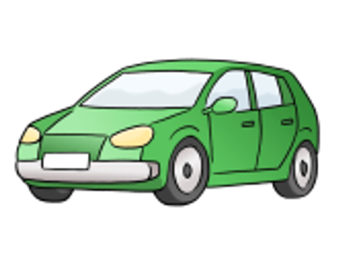 Illustration eines grünen Autos