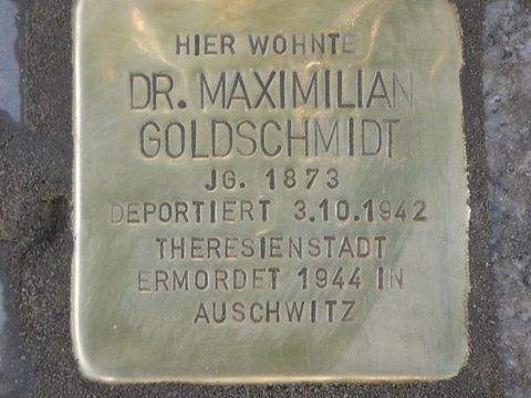 Stolperstein Dr. Maximilian Goldschmidt