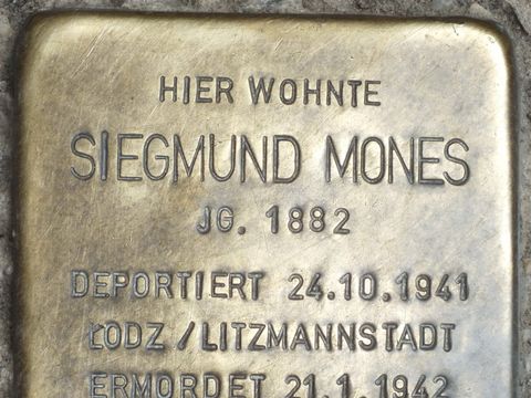 Stolperstein Siegmund Mones, 2013