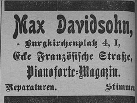 Max Davidsohn Adressbuch Königsberg, 1901