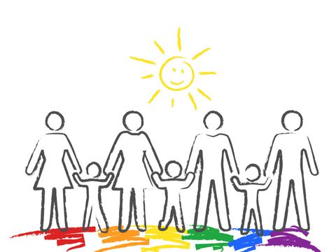 Zeichnung Regenbogenfamilie