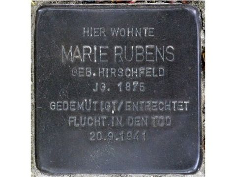 Stolperstein Marie Rubens