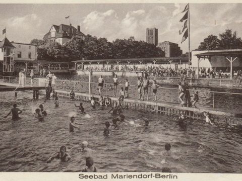 Bildvergrößerung: Postkarte um 1930: Seebad Mariendorf