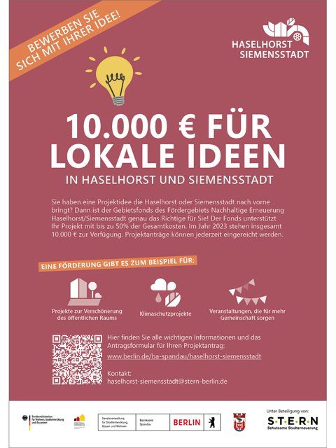 Bildvergrößerung: Gebietsfonds Plakat 10000 für lokale Ideen - mit Rahmen