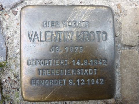 Stolperstein für Valentin Kroto, 17.8.2010