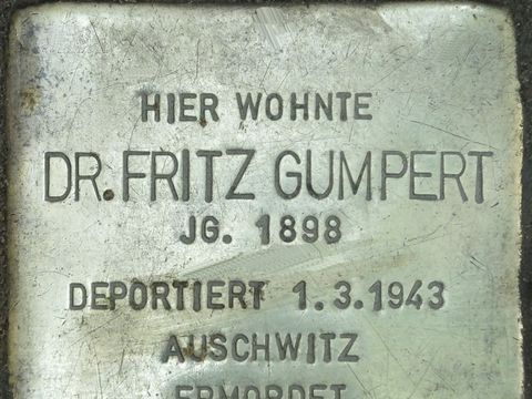 Stolperstein Dr. Fritz Gumpert, 2014