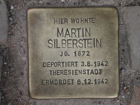 Stolperstein Martin Silberstein, Foto: F. Siebold