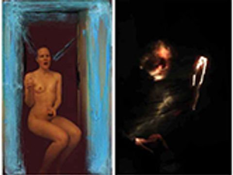 Bildvergrößerung: links: Son­ja Klau­sen, rechts: Gerald Pir­ner; Fotografie/Übermalungen