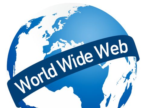 Weltkugel mit Aufschrift World Wide Web 
