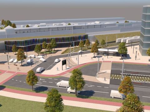 Städtebauliche Machbarkeitsstudie zum S-Bahnhof Blankenburg - Visualisierung der Vorzugsvariante
