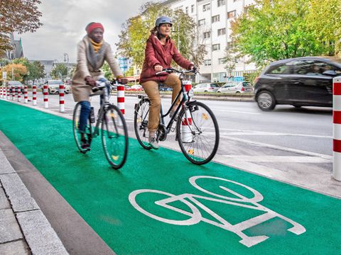Protected bike lanes for greater safety