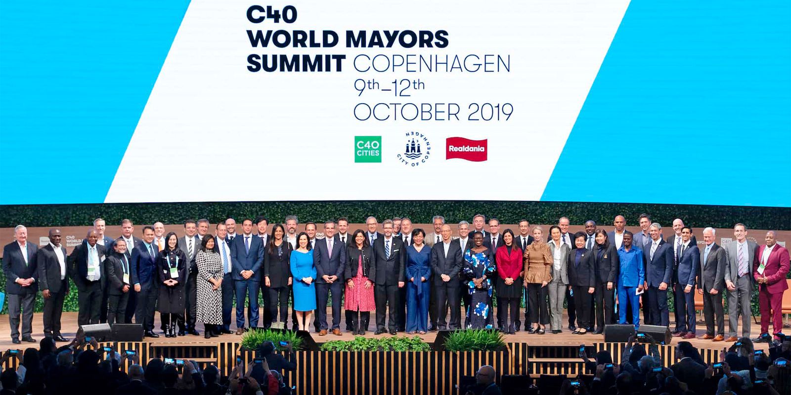 Enlarge photo: Treffen der Bürgermeister auf dem C40 World Mayors Summit in Kopenhagen im Oktober 2019 