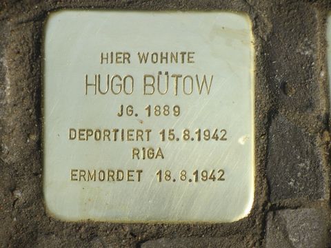 Stolperstein Hugo Bütow