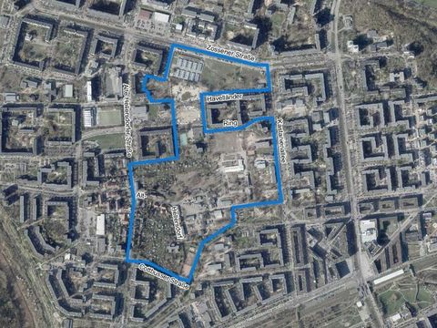 Luftbild des Quartiers Stadtgut Hellersdorf (überwiegend Geltungsbereich der Bebauungspläne 10-44 und 10-45) 