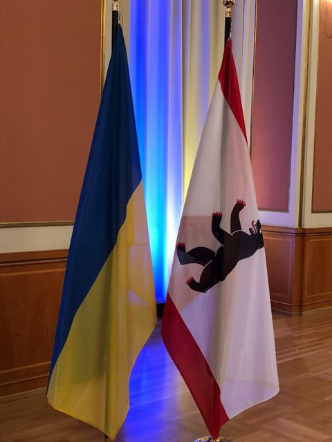 Ausstellungseröffnung "Kyiv is the Unbreakable Heart of Europe" am 29. November 2022 im Roten Rathaus