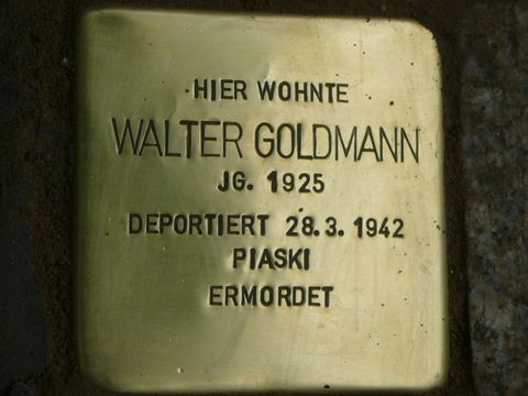Stolperstein für Walter Goldmann